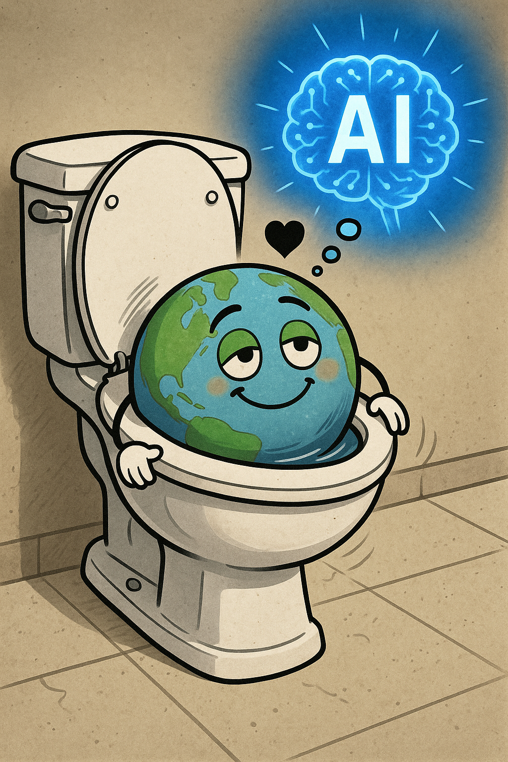 Earth down toilet